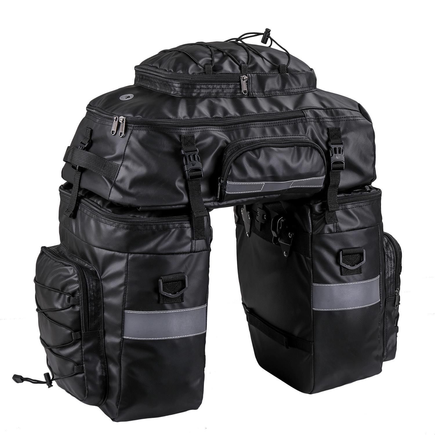 Set Alforjas 3 en 1 65L Negro-1