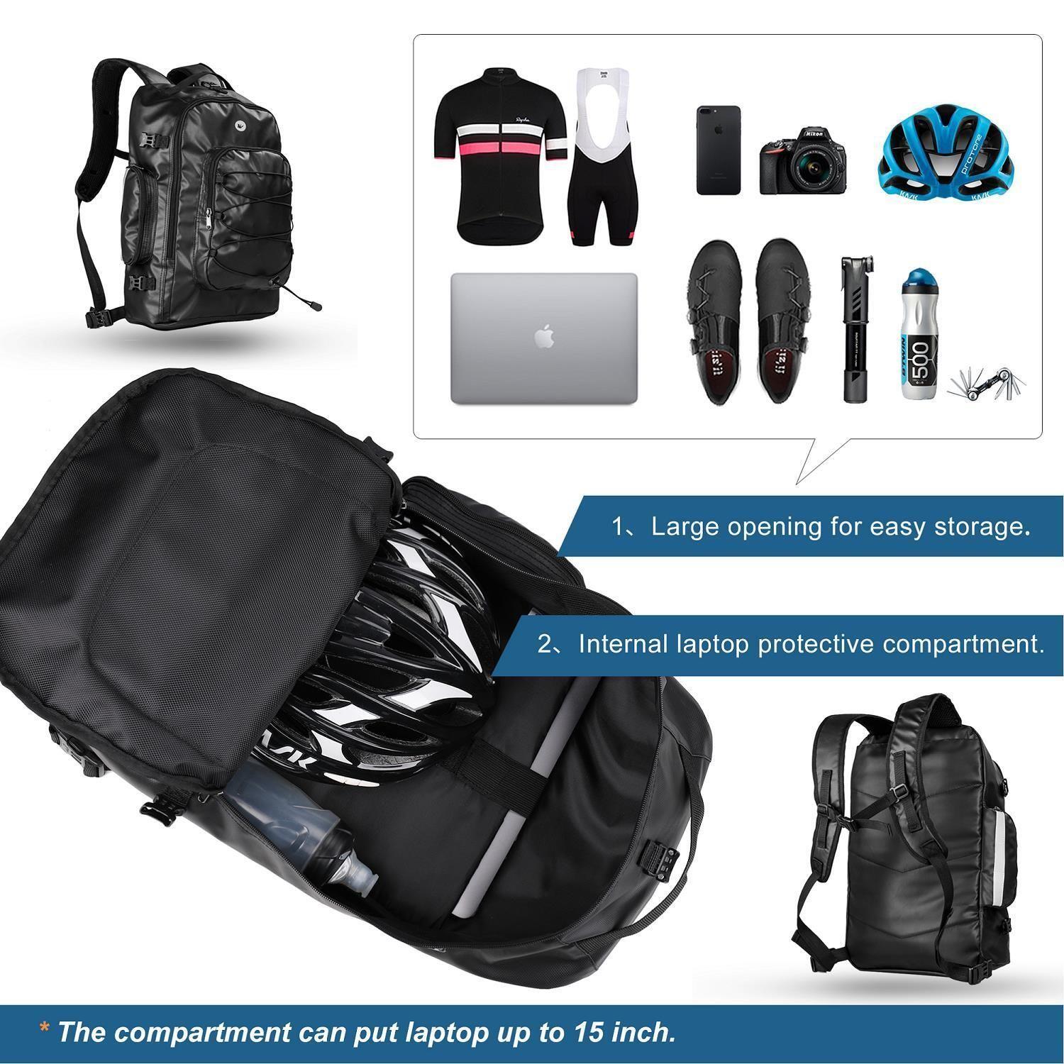 Set Alforjas 3 en 1 65L Negro-6
