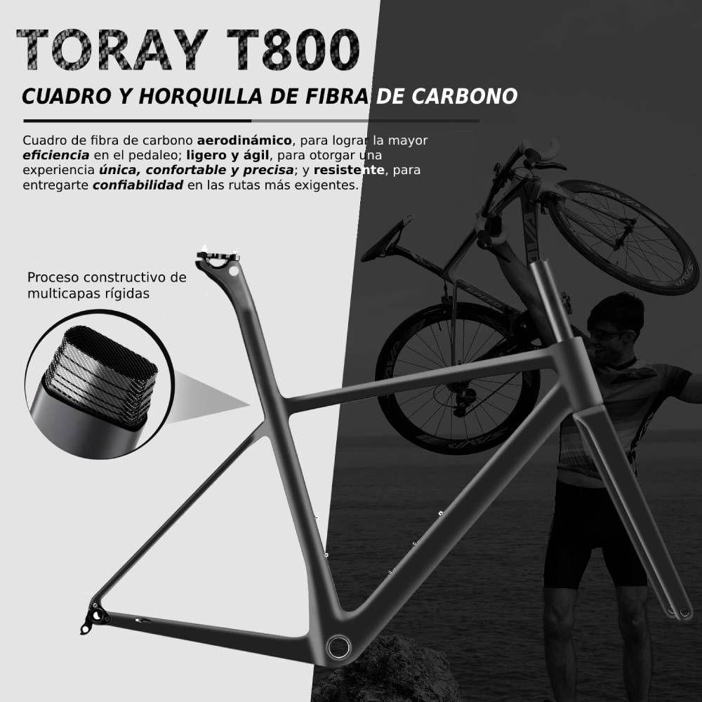 Bicicleta Ruta Sava Triumph 3.0 Carbono Green 52-1