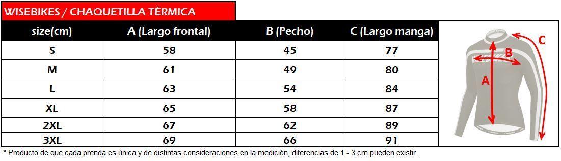 Chaquetilla tricota térmica para Ciclismo Red WB-7