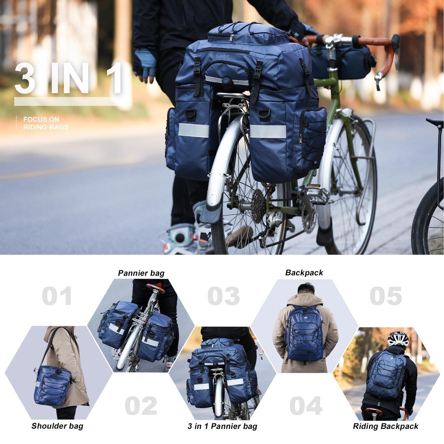 Set Alforjas 3 en 1 65L Azul-6