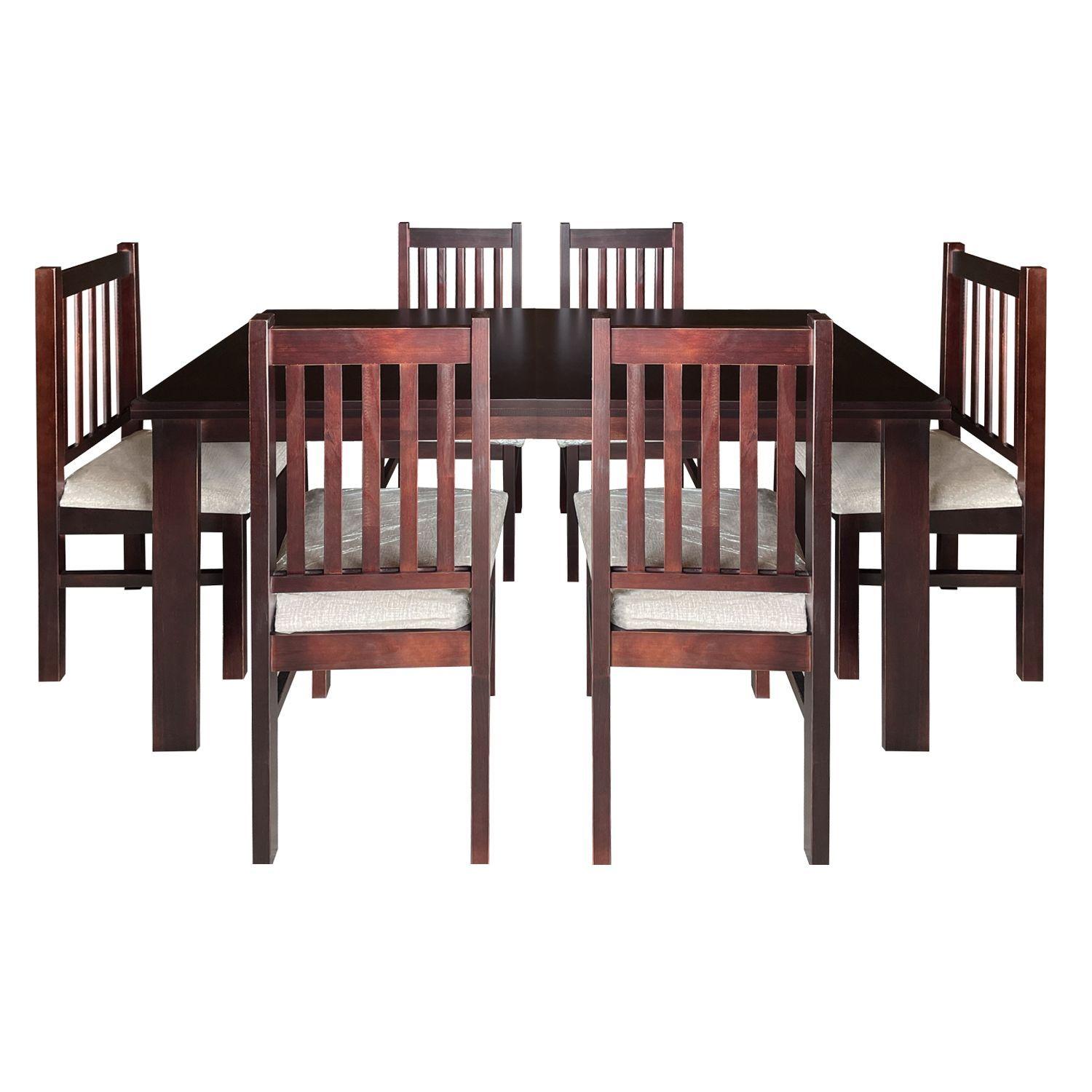 Juego de Comedor Praga 6 Sillas Mesa Rectangular -2