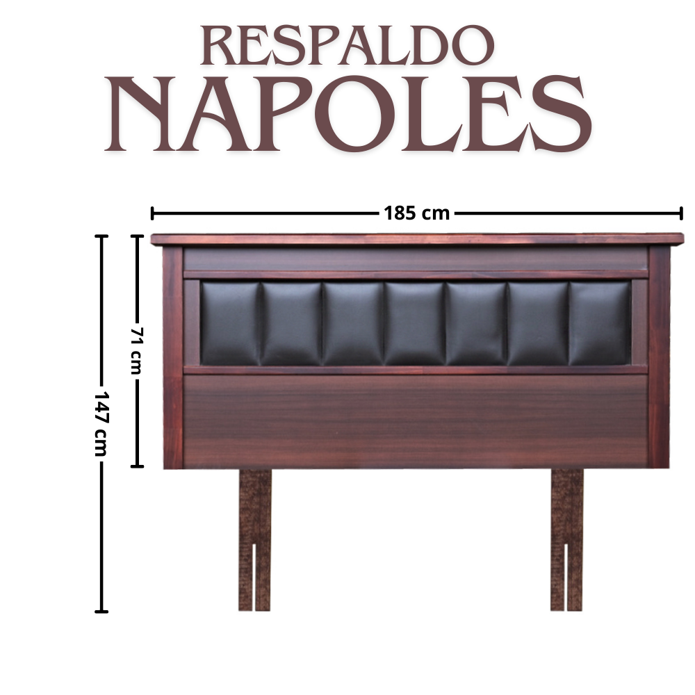 Set Respaldo Velador Napoles King-1