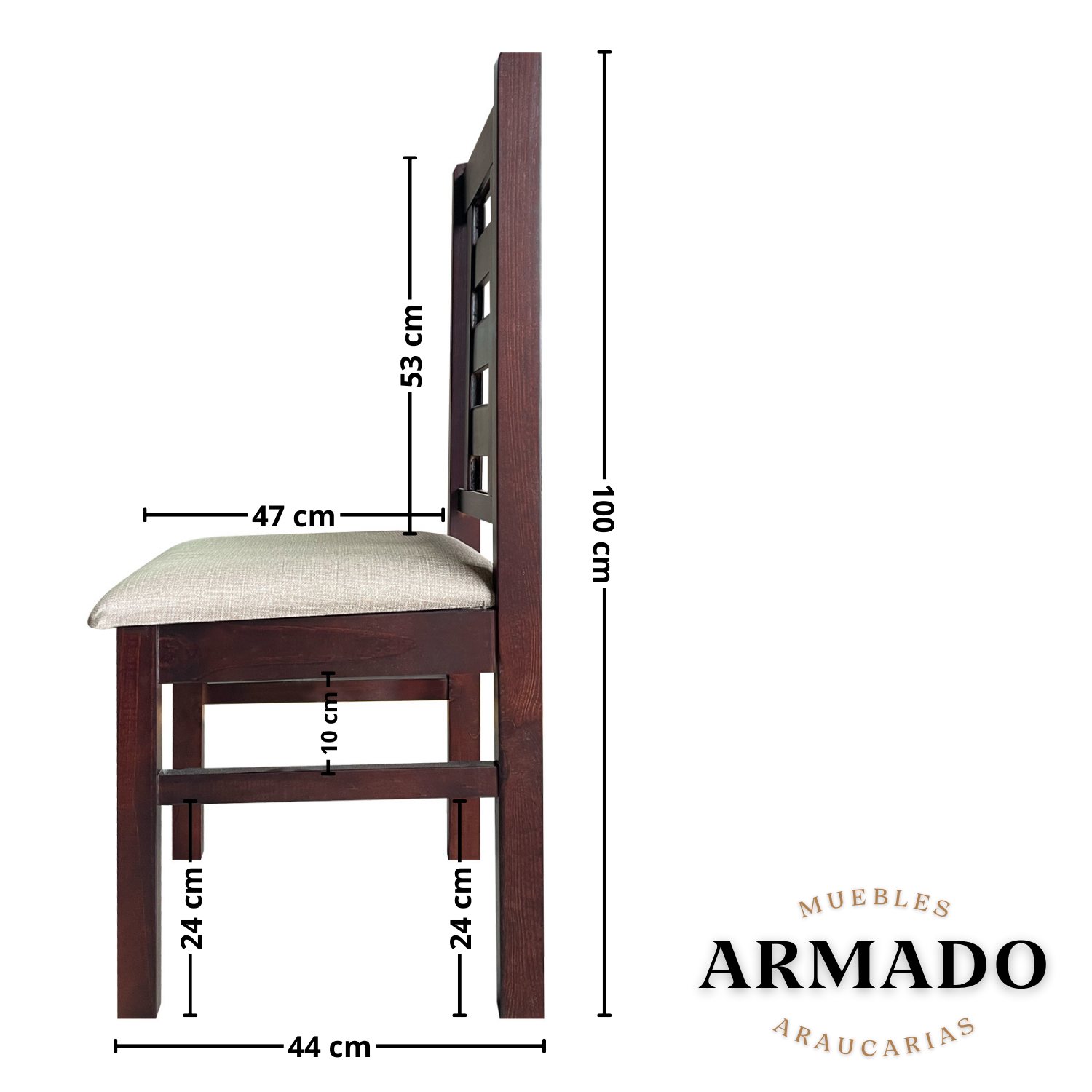 Juego de Comedor New Barcelona Chocolate 4 silla Mesa Rectangular -5