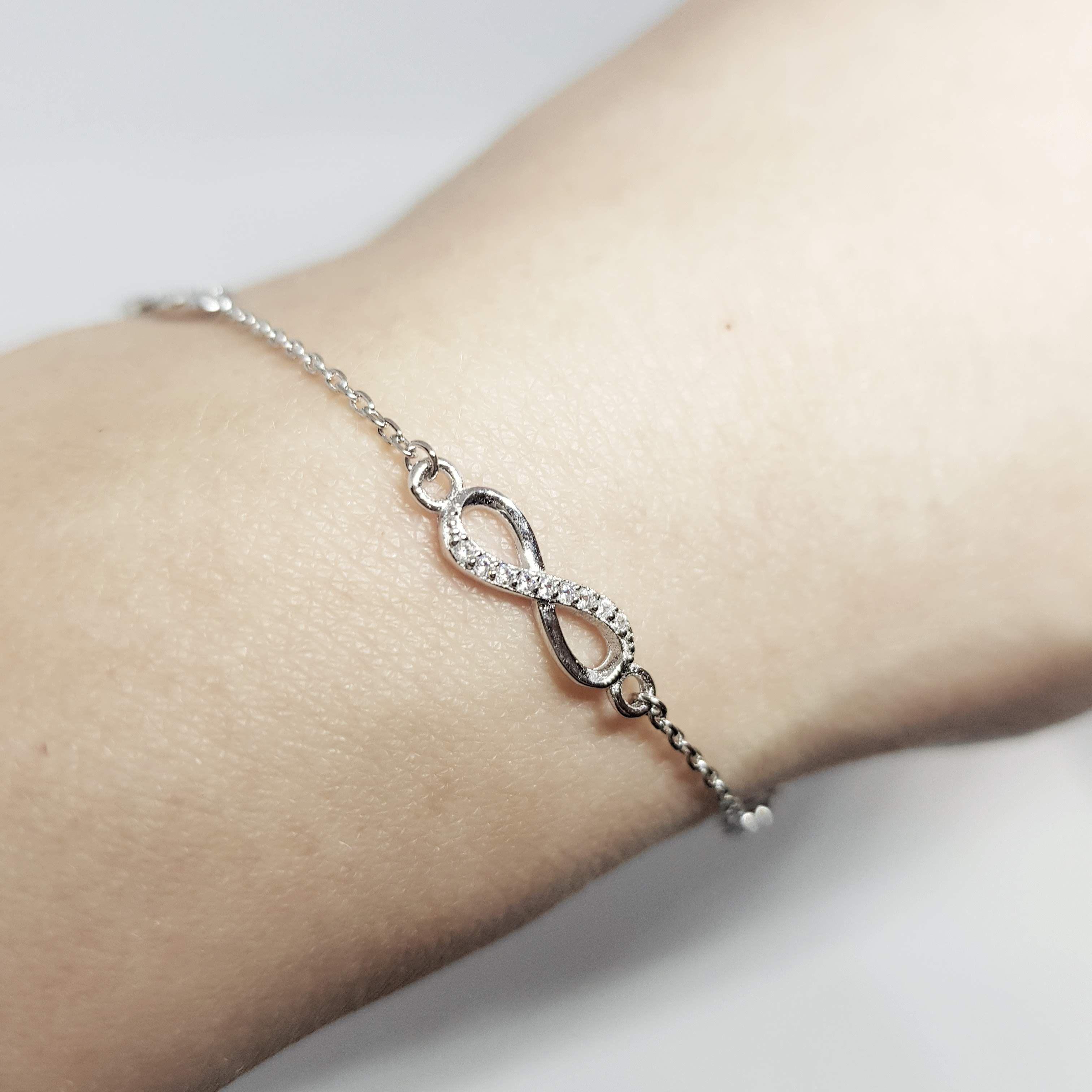 Pulsera con Tres Símbolos de Infinito - Plata 925-2