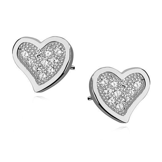 Aros Corazón  - Plata 925 Circonio-0