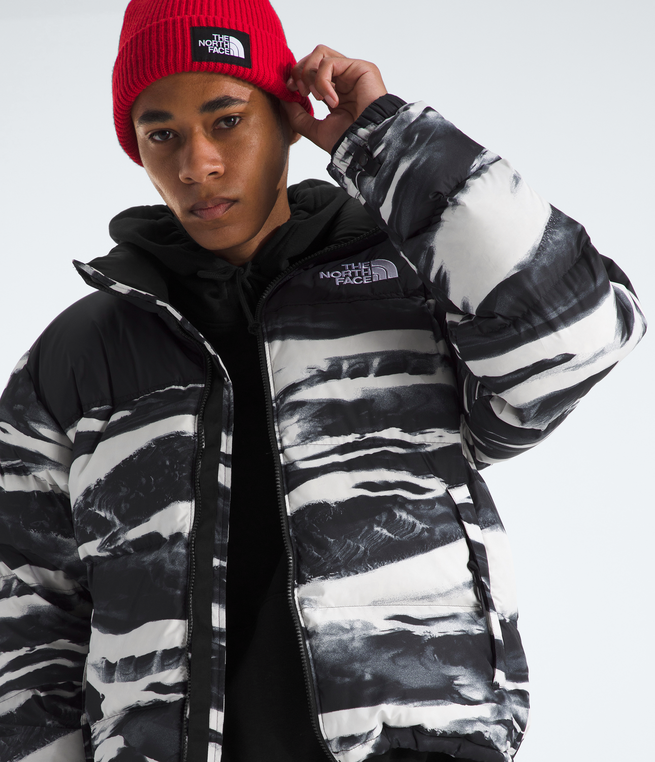 Chaqueta 1996 Retro Nuptse Jacket -Print Hombre Negro-2