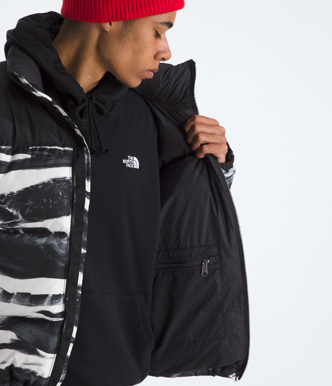 Chaqueta 1996 Retro Nuptse Jacket -Print Hombre Negro-8