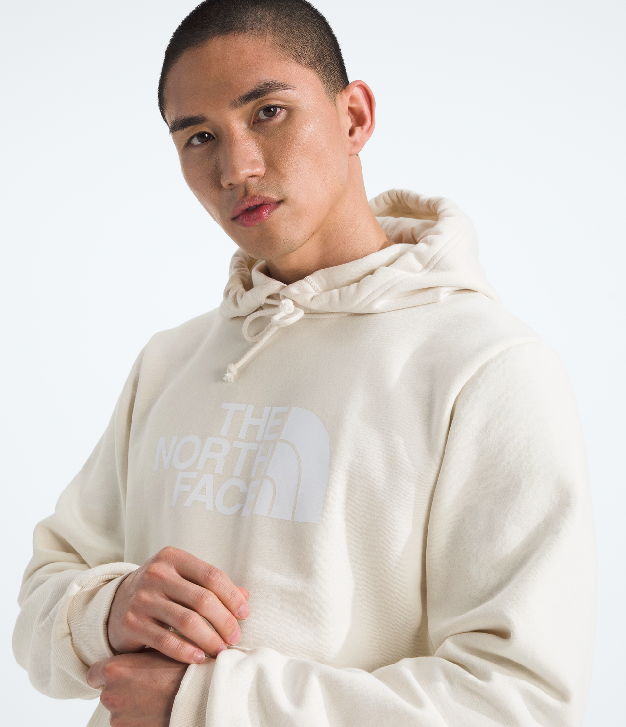 Poleron Evo Half Dome Hoodie Hombre Blanco Invierno-2