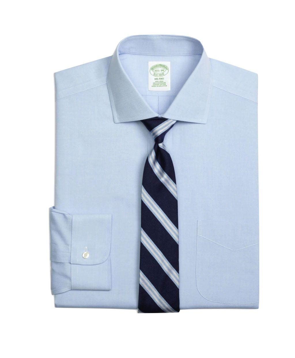 Camisa Milano Fit Non-Iron Celeste-0