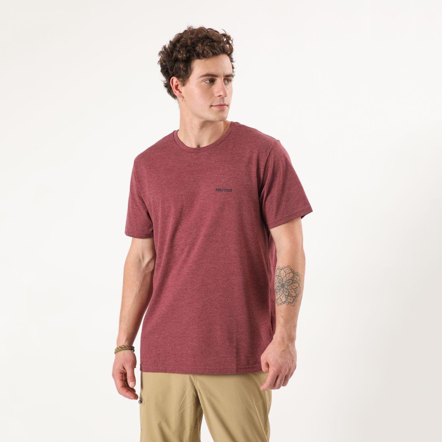 Polera Marmot Hombre Chest Logo Tee Rojo-0