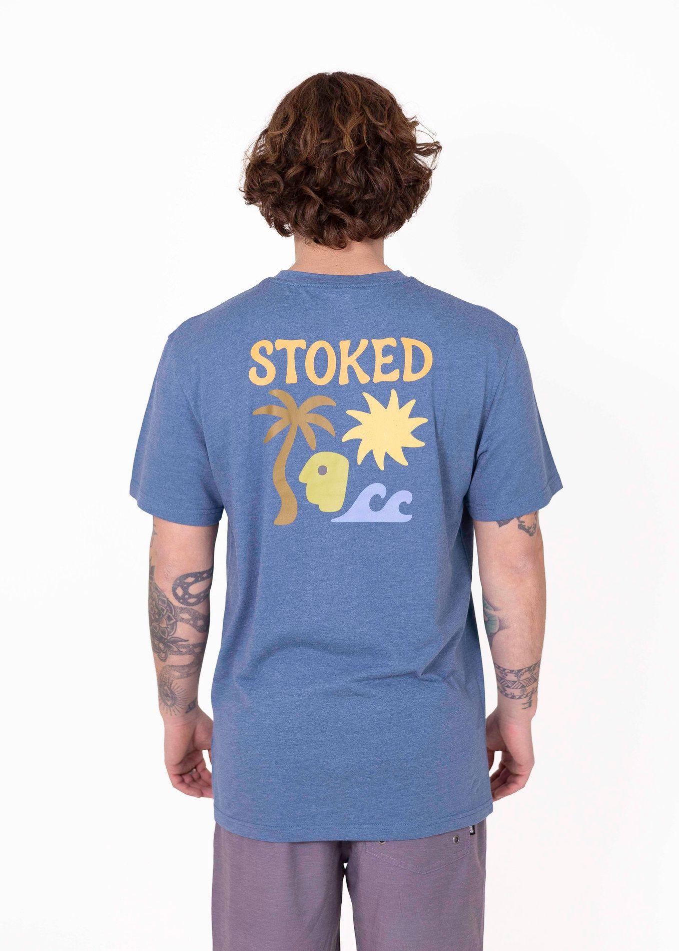 Polera Tropical Stoked V26 Hombre Azul-3
