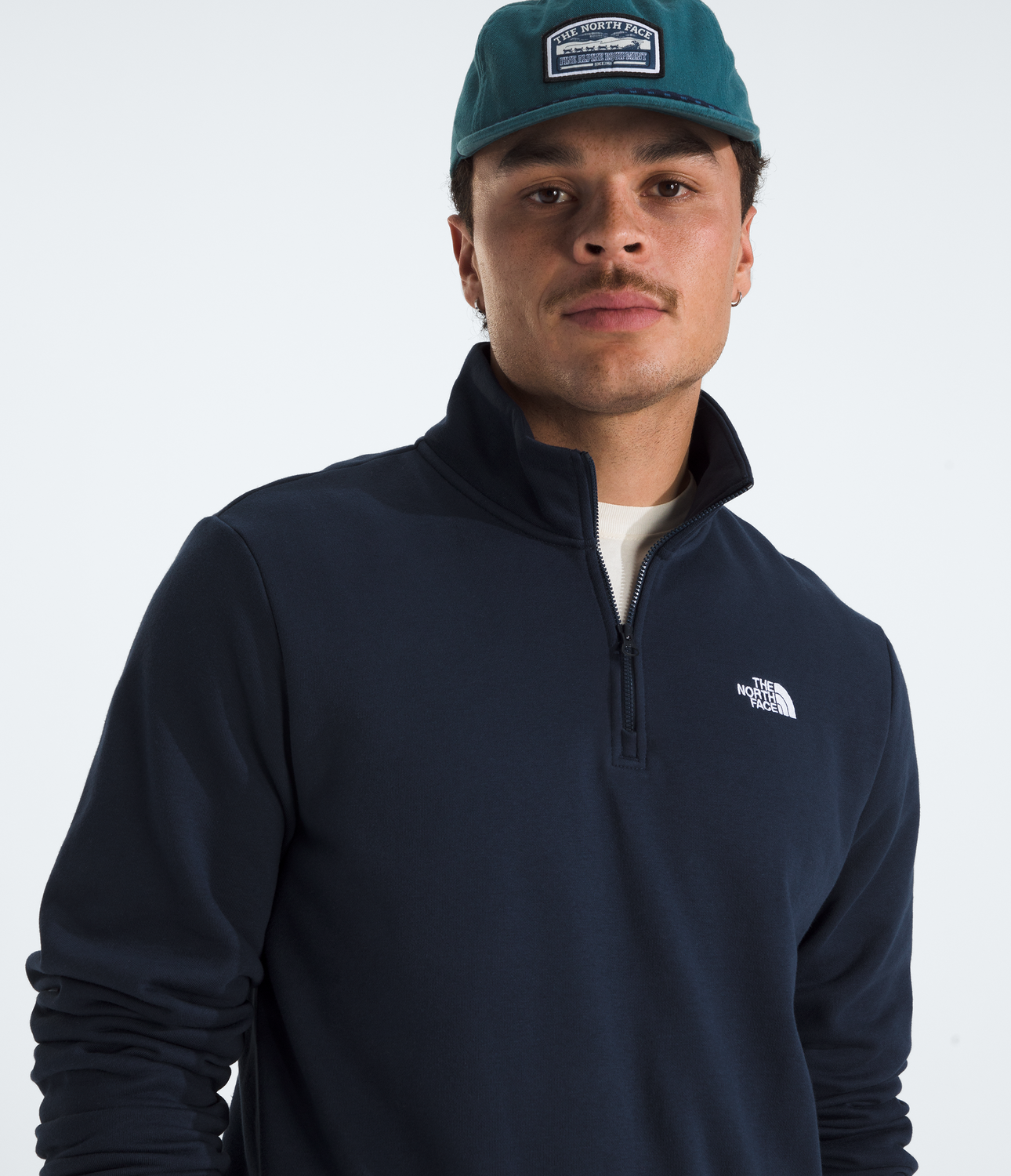 Poleron Evo Simple Dome 1/4 Zip Hombre Azul Marino-2