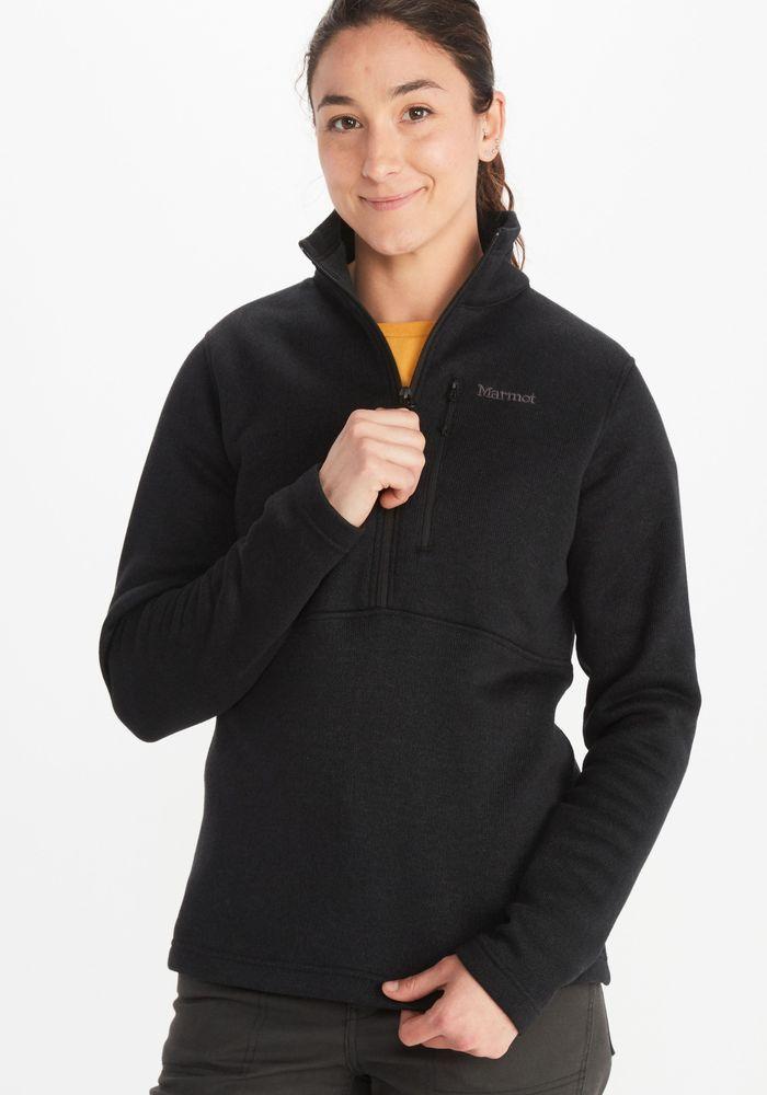 Polar Marmot Mujer Drop Line Zip Negro-0