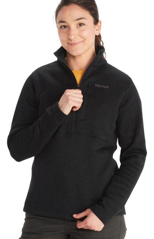 Polar Marmot Mujer Drop Line Zip Negro-3