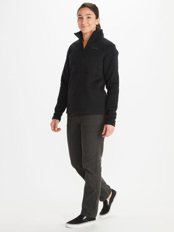 Polar Marmot Mujer Drop Line Zip Negro-2