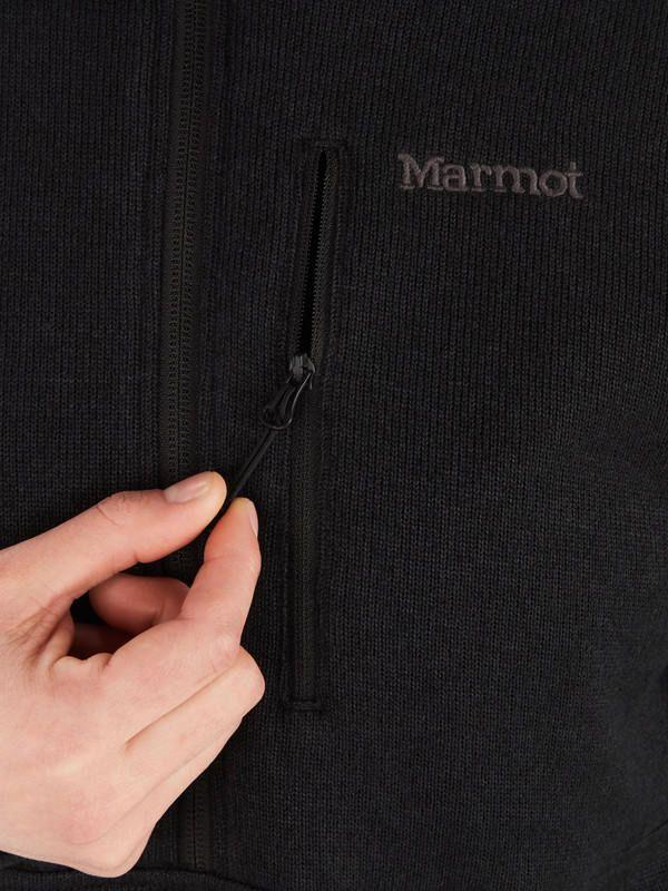 Polar Marmot Mujer Drop Line Zip Negro-3