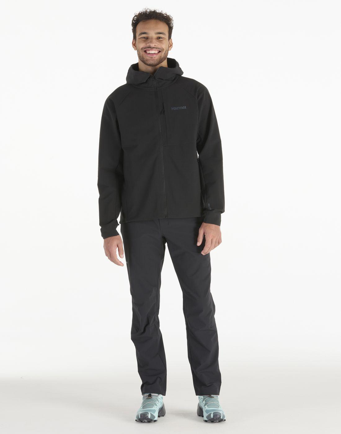 Polar Marmot Hombre Pinnacle Driclime Hoody Negro-1