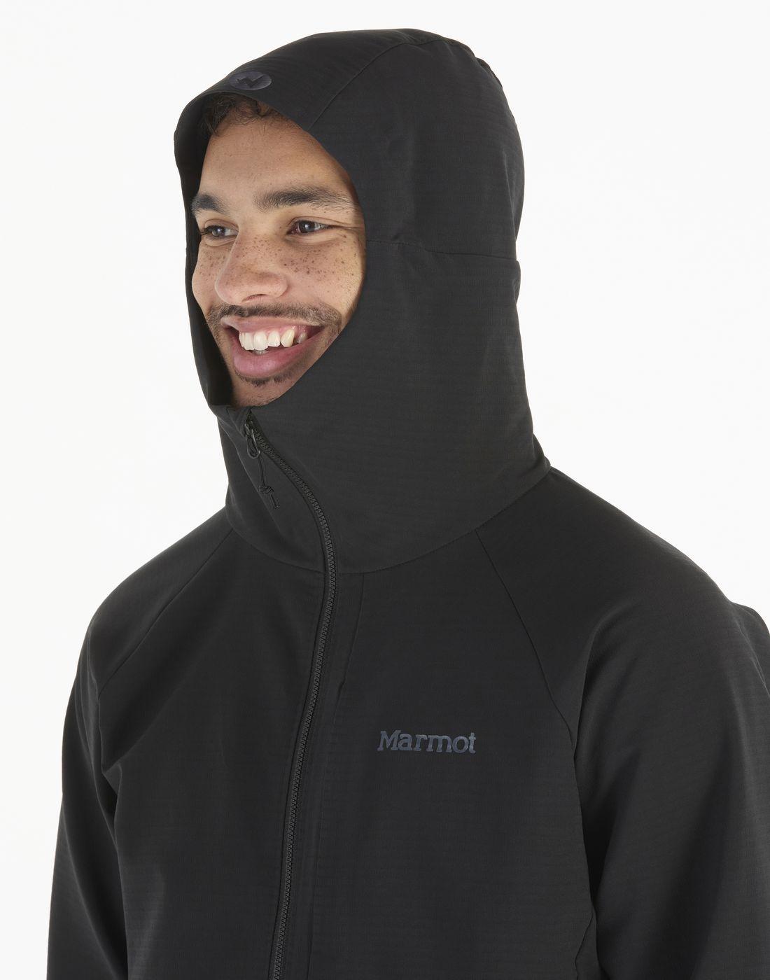 Polar Marmot Hombre Pinnacle Driclime Hoody Negro-2