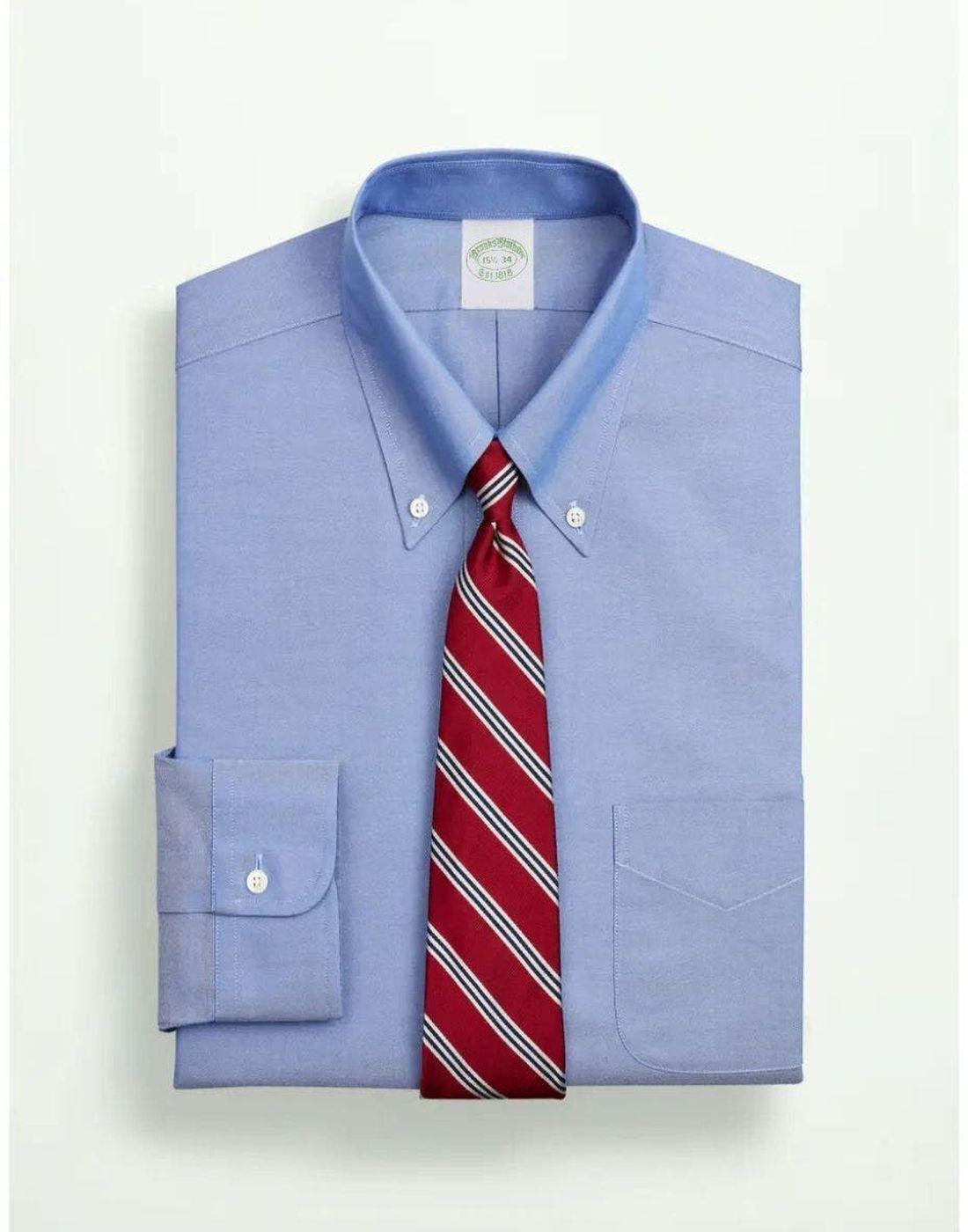 Camisa Brooks Brothers Hombre Ds Og Ni Sppt Pbd Slim Azul-0
