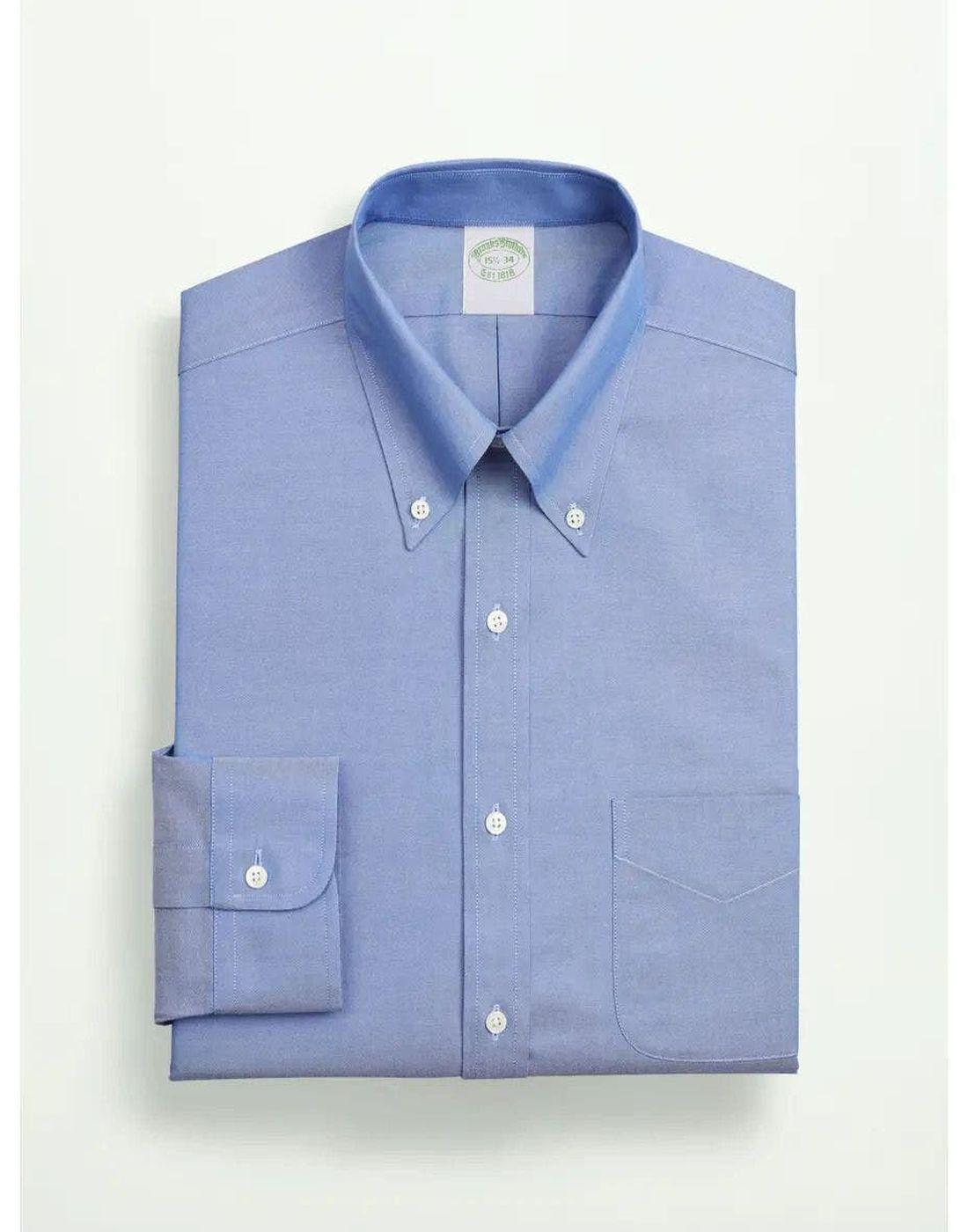 Camisa Brooks Brothers Hombre Ds Og Ni Sppt Pbd Slim Azul-1