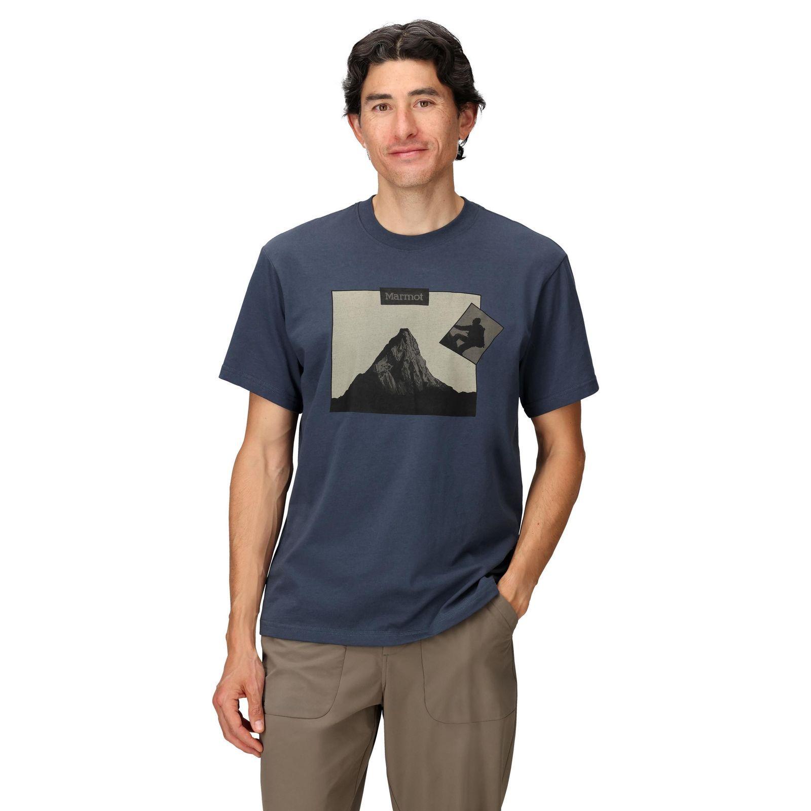 Polera Marmot Hombre Archive Tee Ss Azul-0