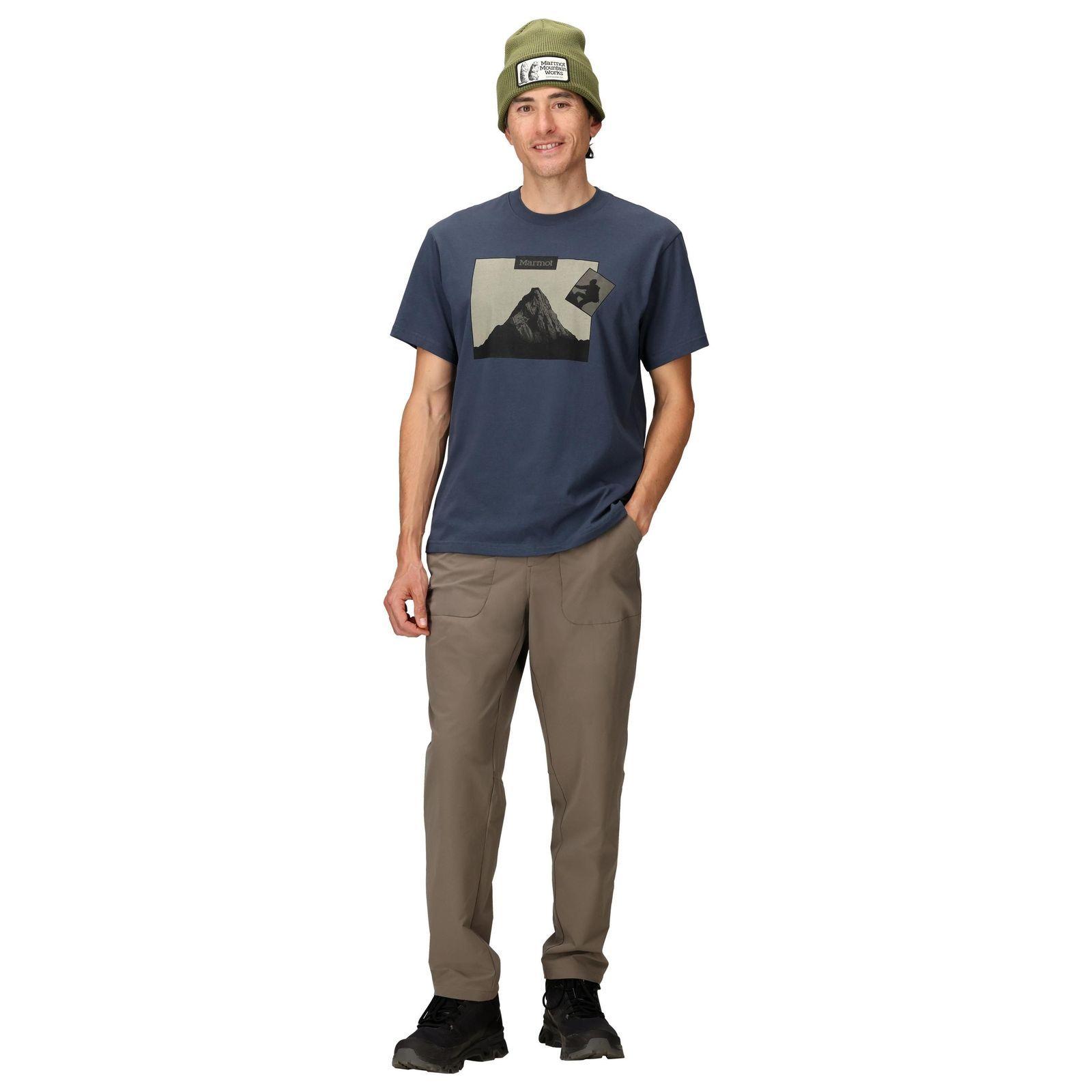 Polera Marmot Hombre Archive Tee Ss Azul-2