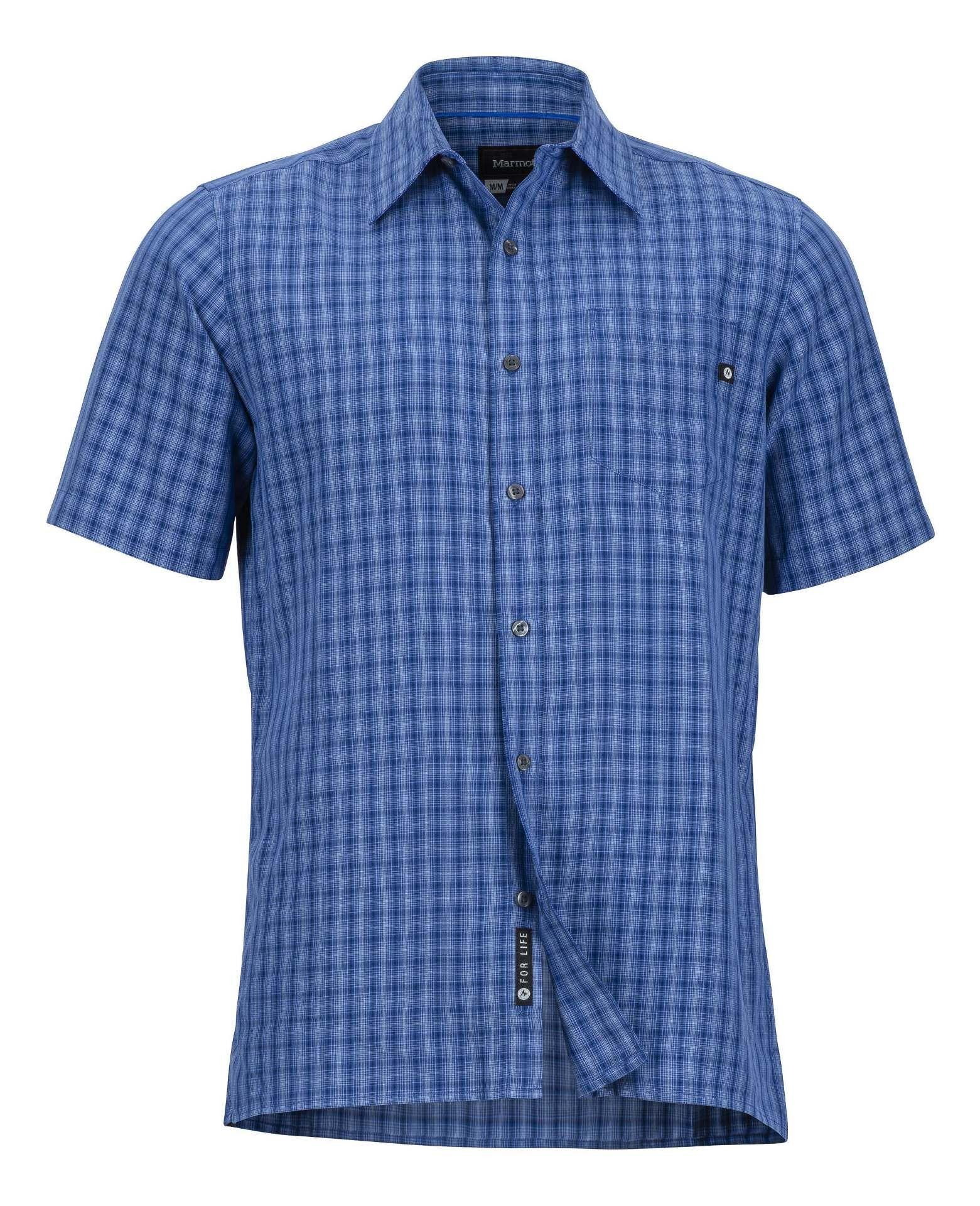 Camisa Marmot Hombre Eldridge Ss Azul-1
