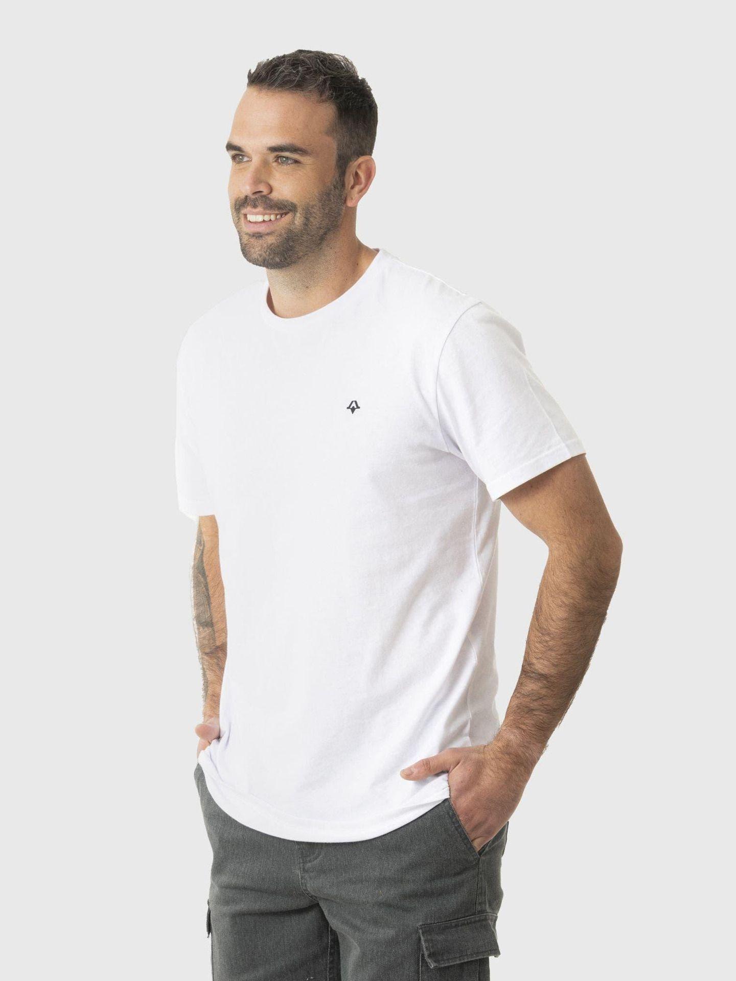 Polera Kivül Hombre Logo Reciclada Blanco-1