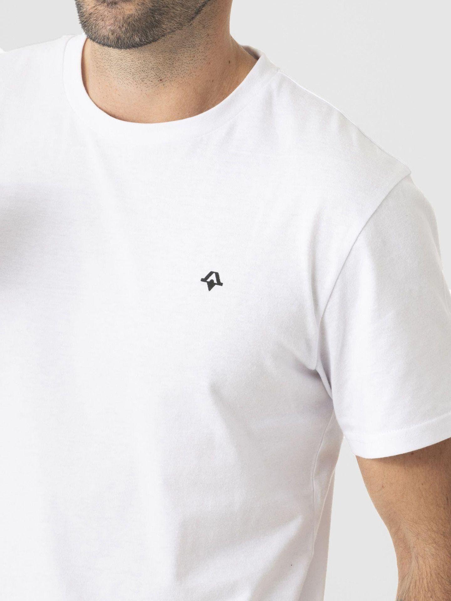 Polera Kivül Hombre Logo Reciclada Blanco-3