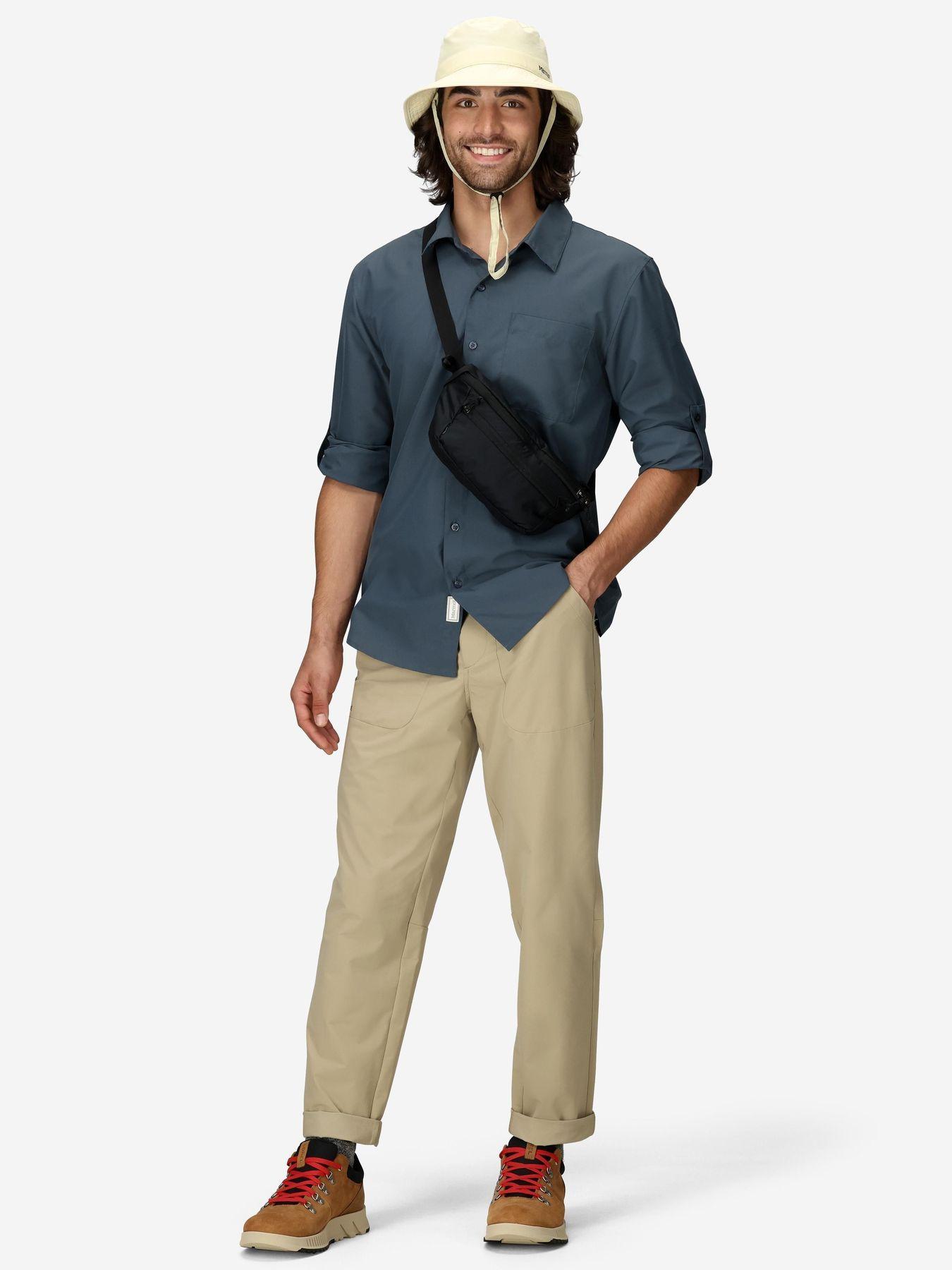 Polera Marmot Hombre Airexchange Upf 40 Ls Azul-2