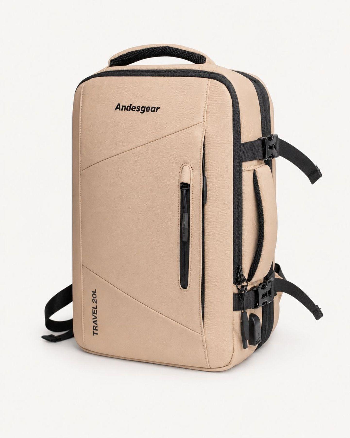 Mochila Andesgear Unisex Travelbag 20L Beige-1