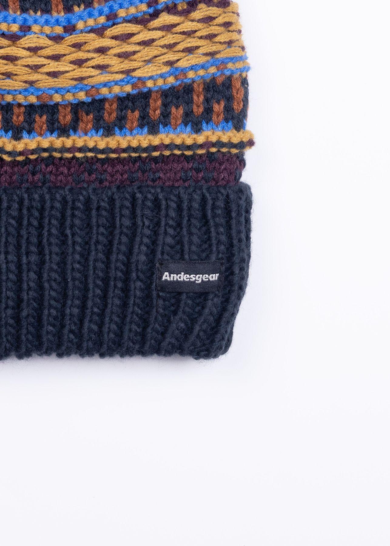 Gorro Andesgear Unisex Pompon Knited Azul-2
