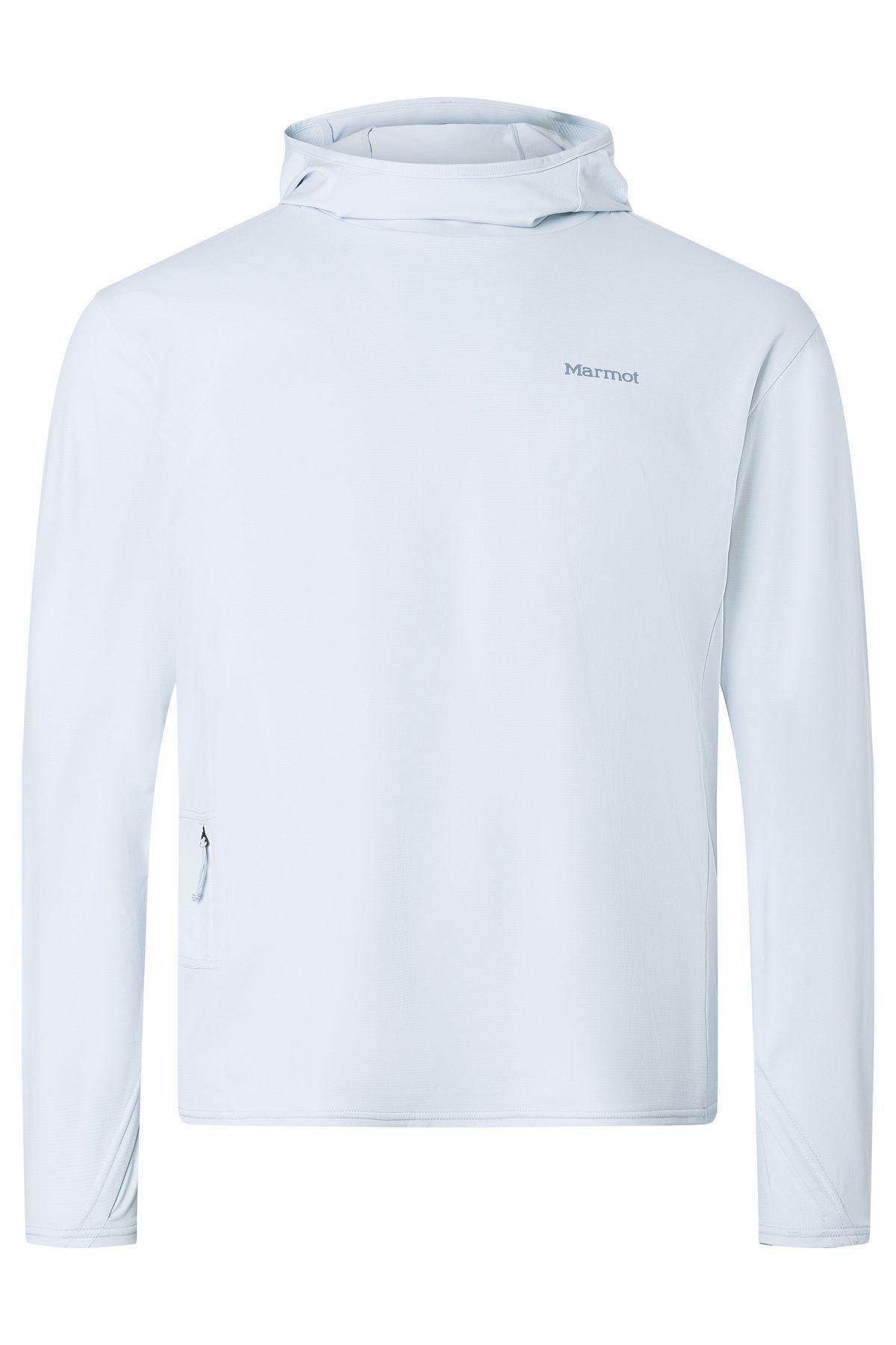 Polera Marmot Hombre Arex Upf50 Hoody Blanco-3
