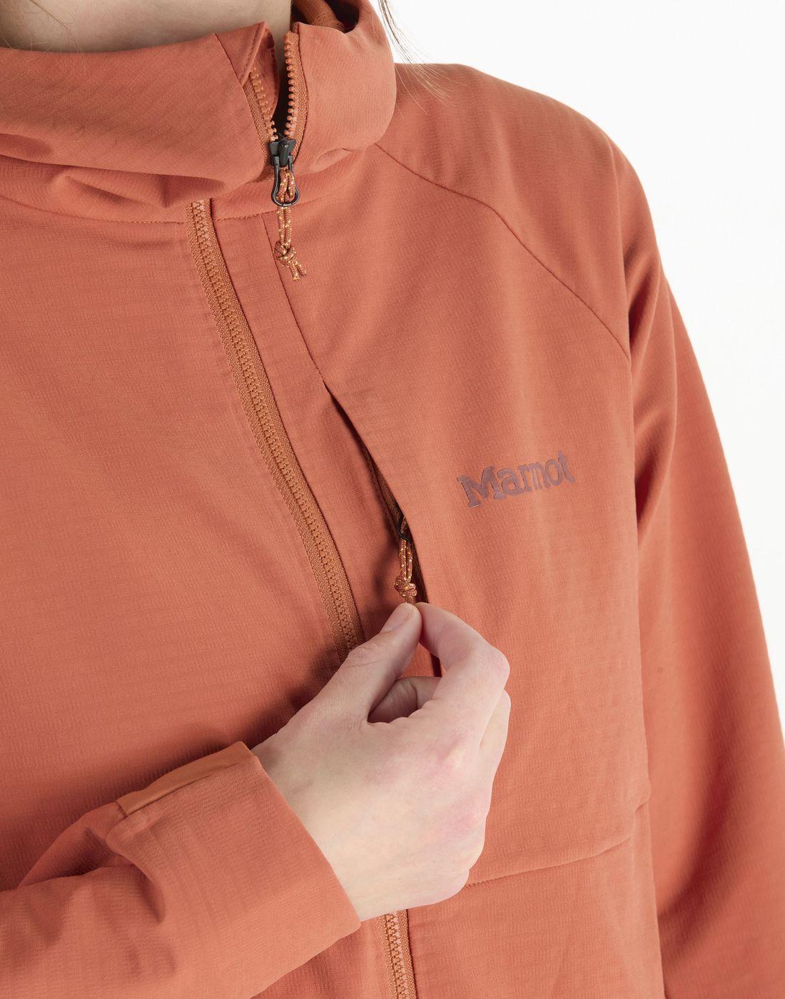 Polar Marmot Mujer W Pinnacle Driclime Hoody Rojo-4