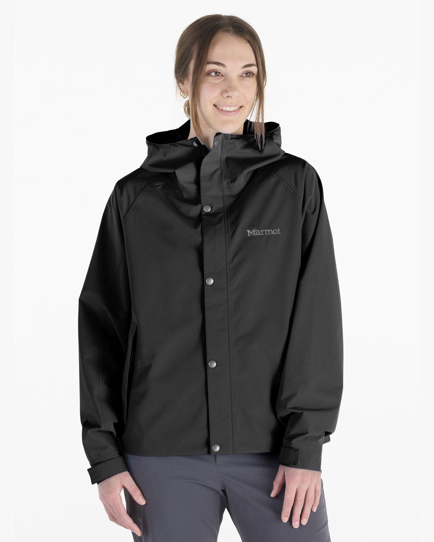 Chaqueta Marmot Mujer Impermeable Cascade Negro-0