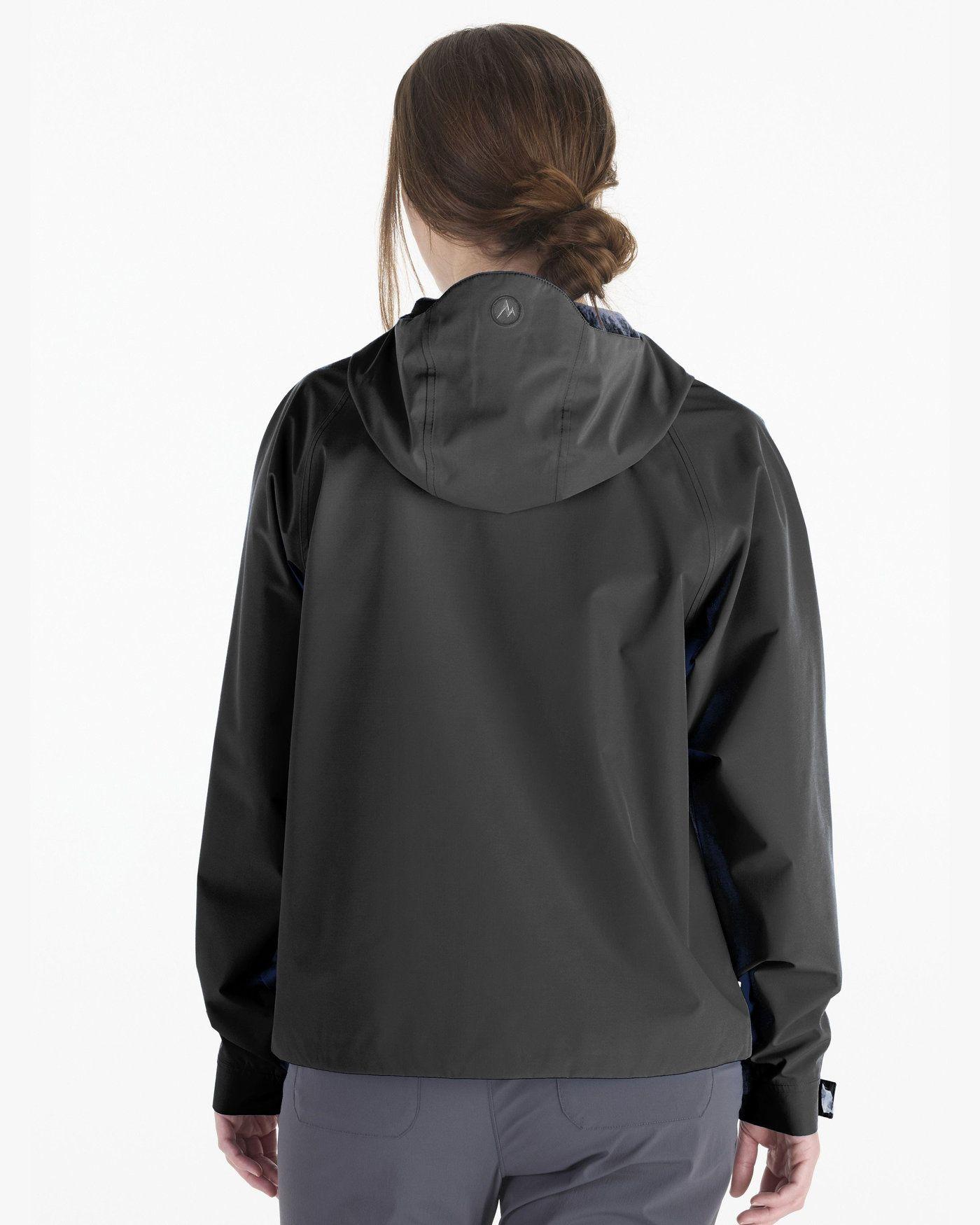 Chaqueta Marmot Mujer Impermeable Cascade Negro-1