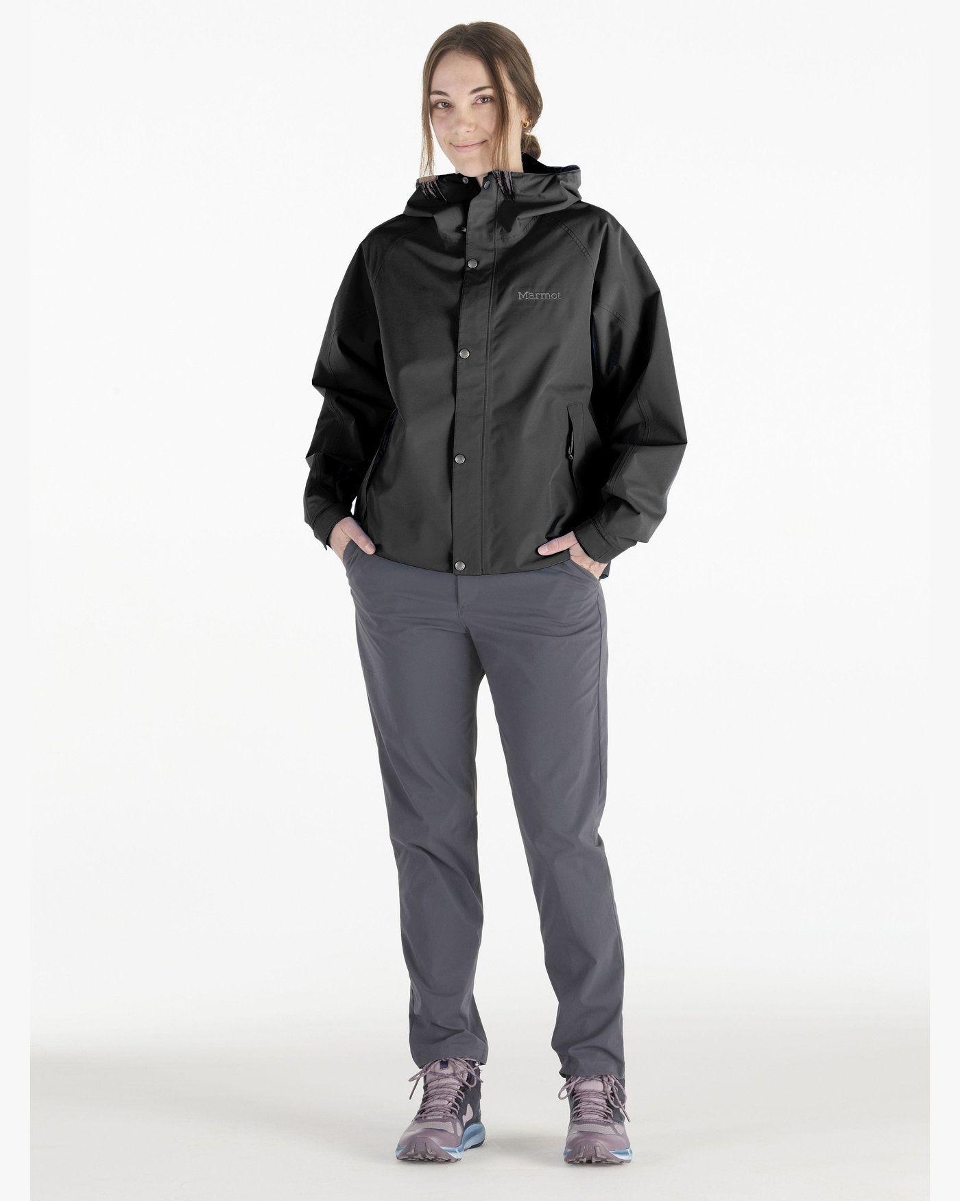 Chaqueta Marmot Mujer Impermeable Cascade Negro-2