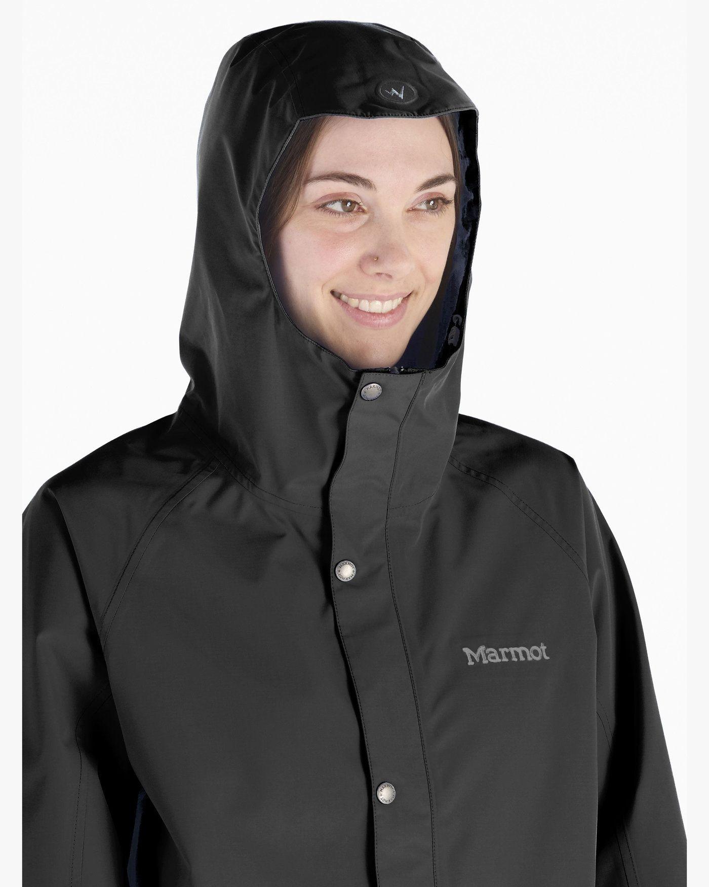 Chaqueta Marmot Mujer Impermeable Cascade Negro-5