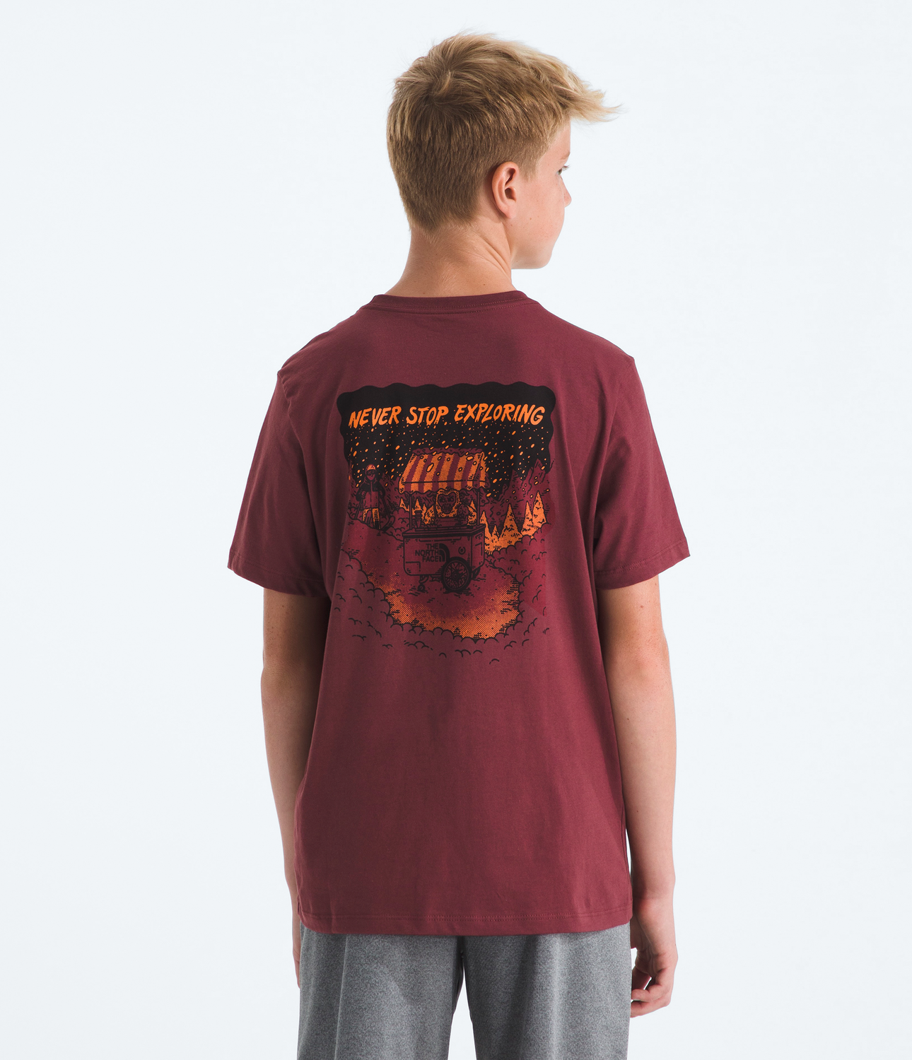 Polera Teen Evo Snow Sports Short Sleeve Tee- Graphic Niños Burdeo-2