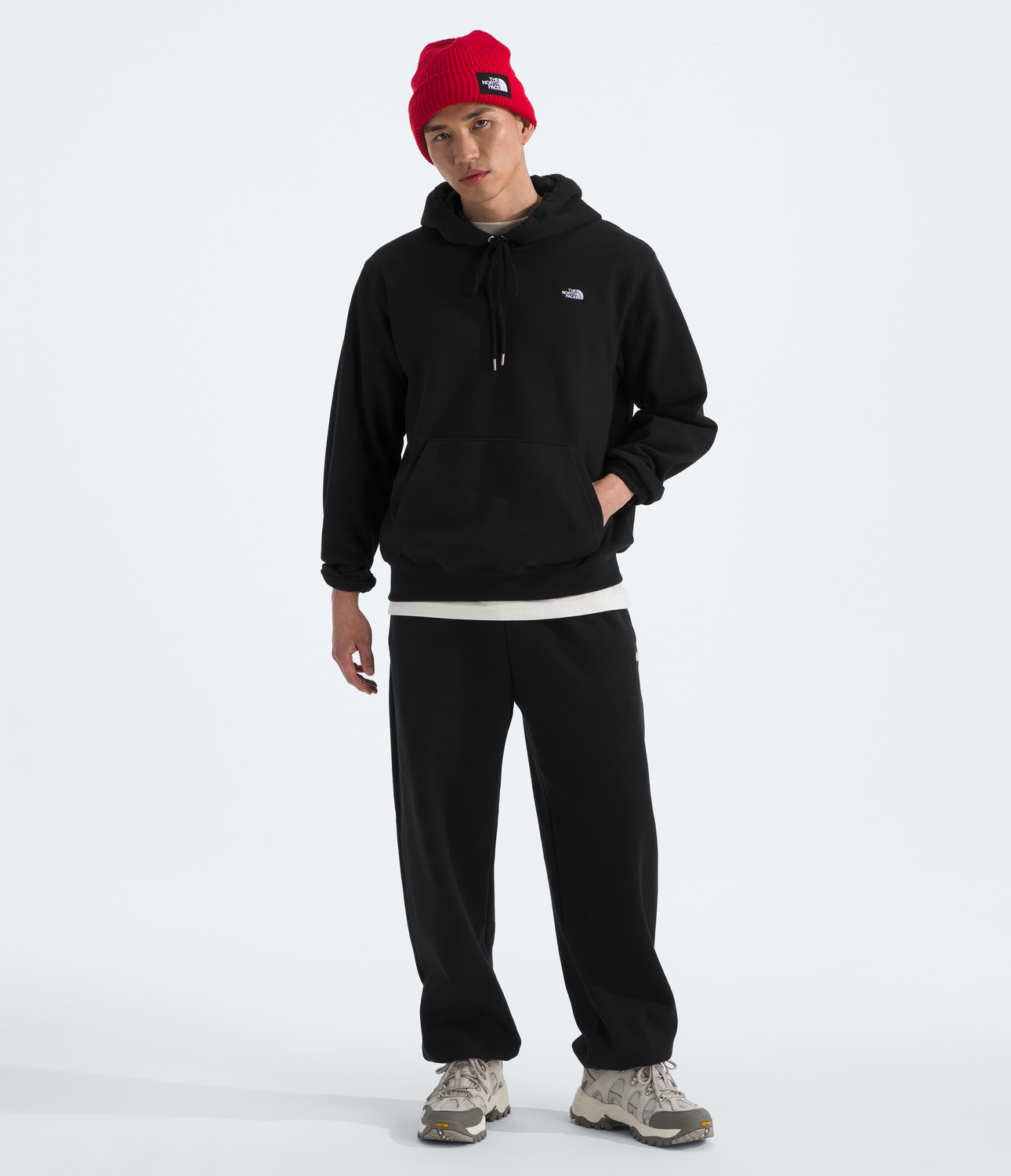 Poleron Tnf Essential Hoodie Hombre Negro-2