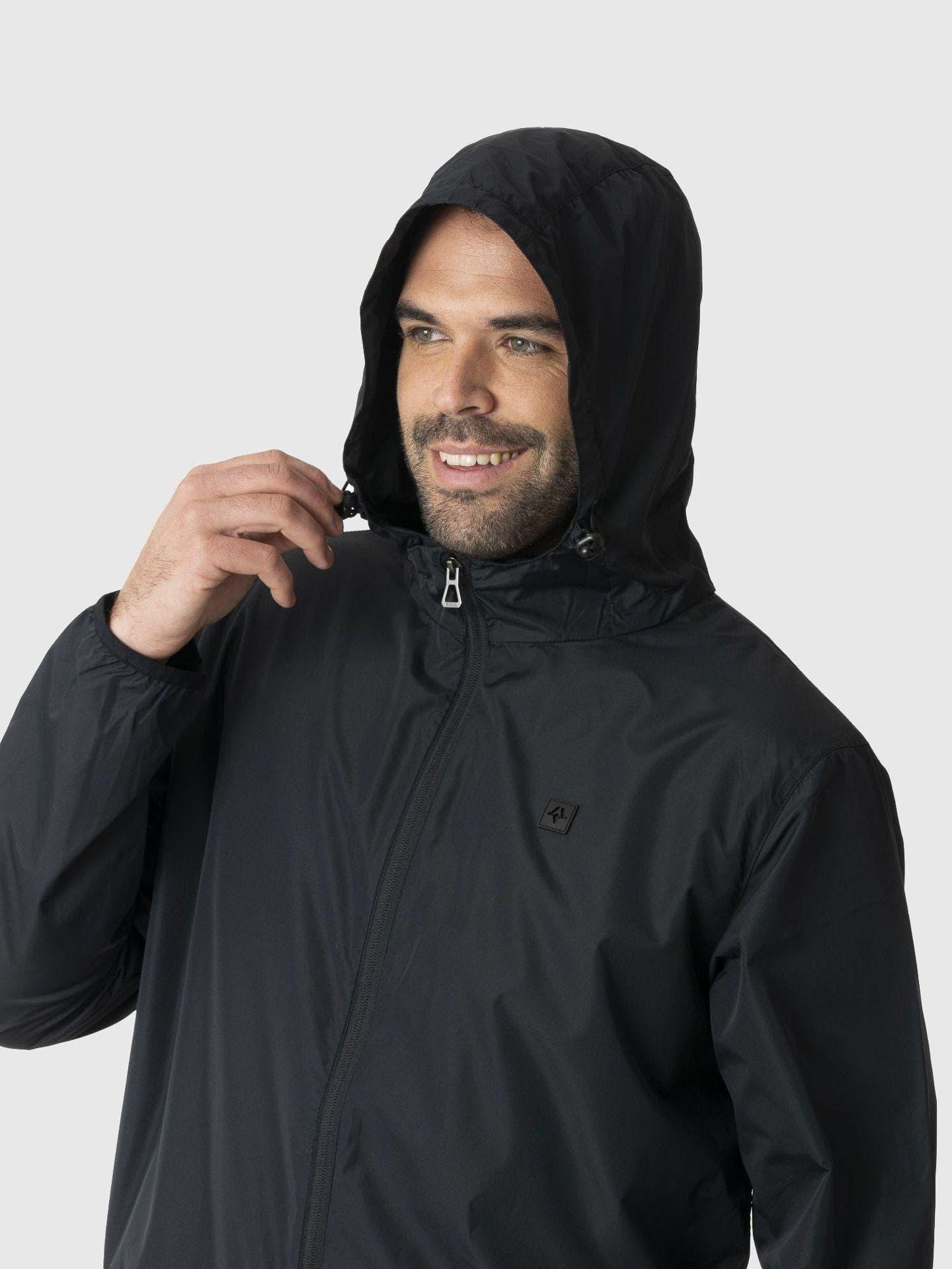Chaqueta Kivül Hombre Cortavientos Mak Reciclado Negro-4