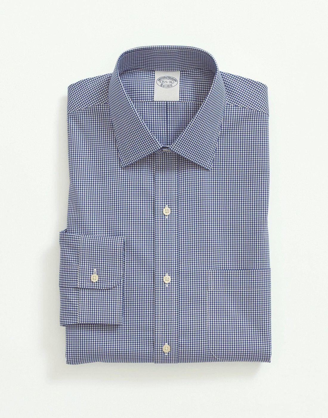 Camisa Brooks Brothers Hombre Sppt Ain Gingham Azul-1