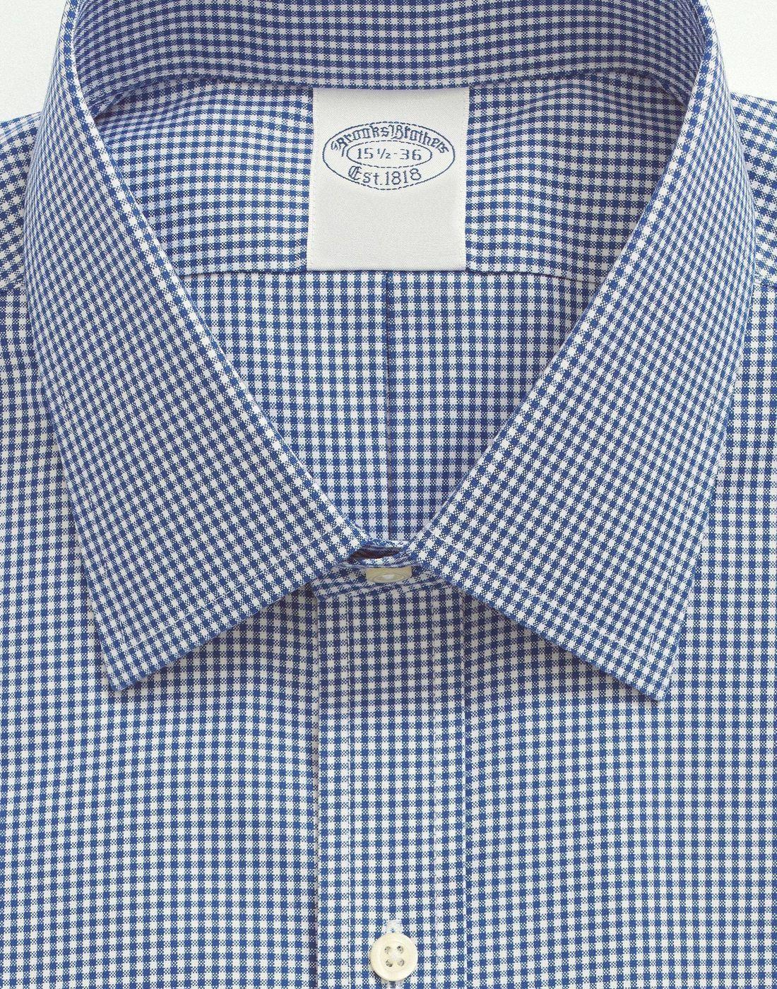Camisa Brooks Brothers Hombre Sppt Ain Gingham Azul-2