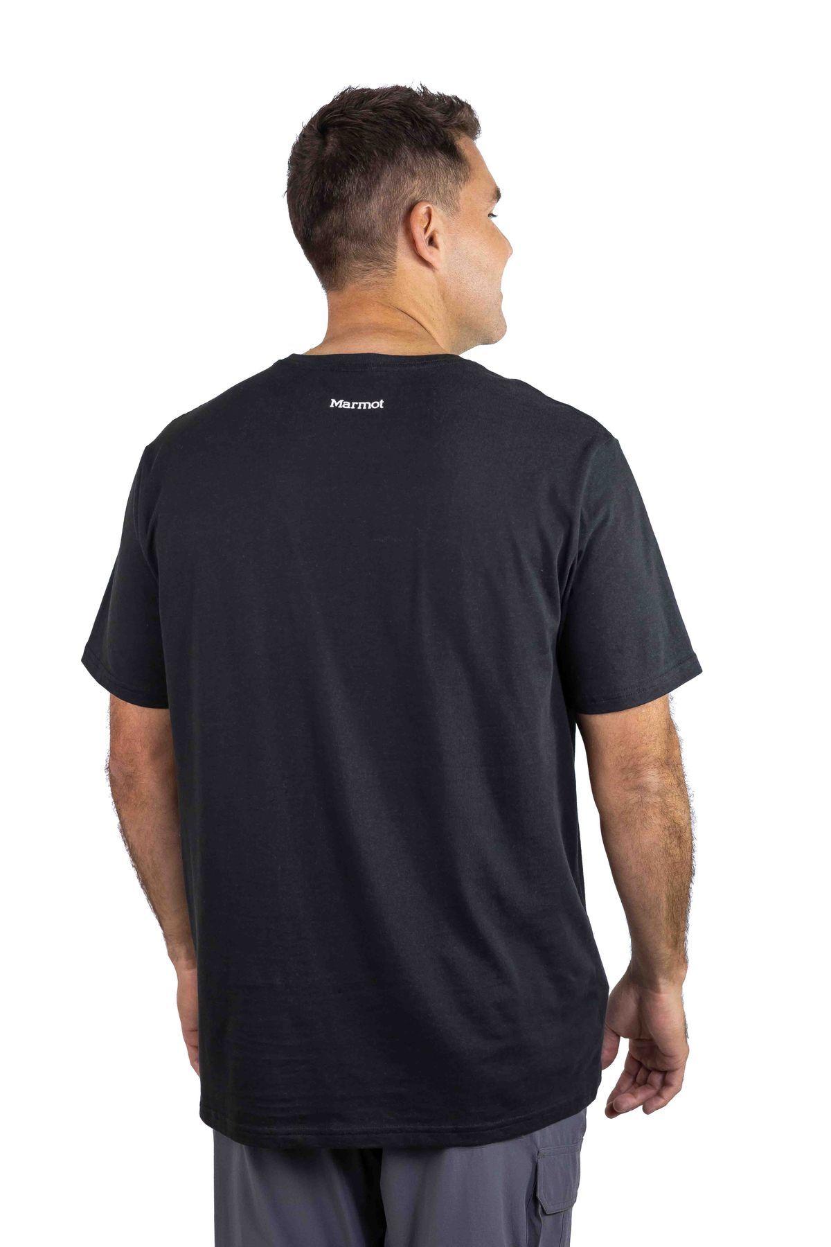 Polera Marmot Hombre Chest Label Tee Negro-2