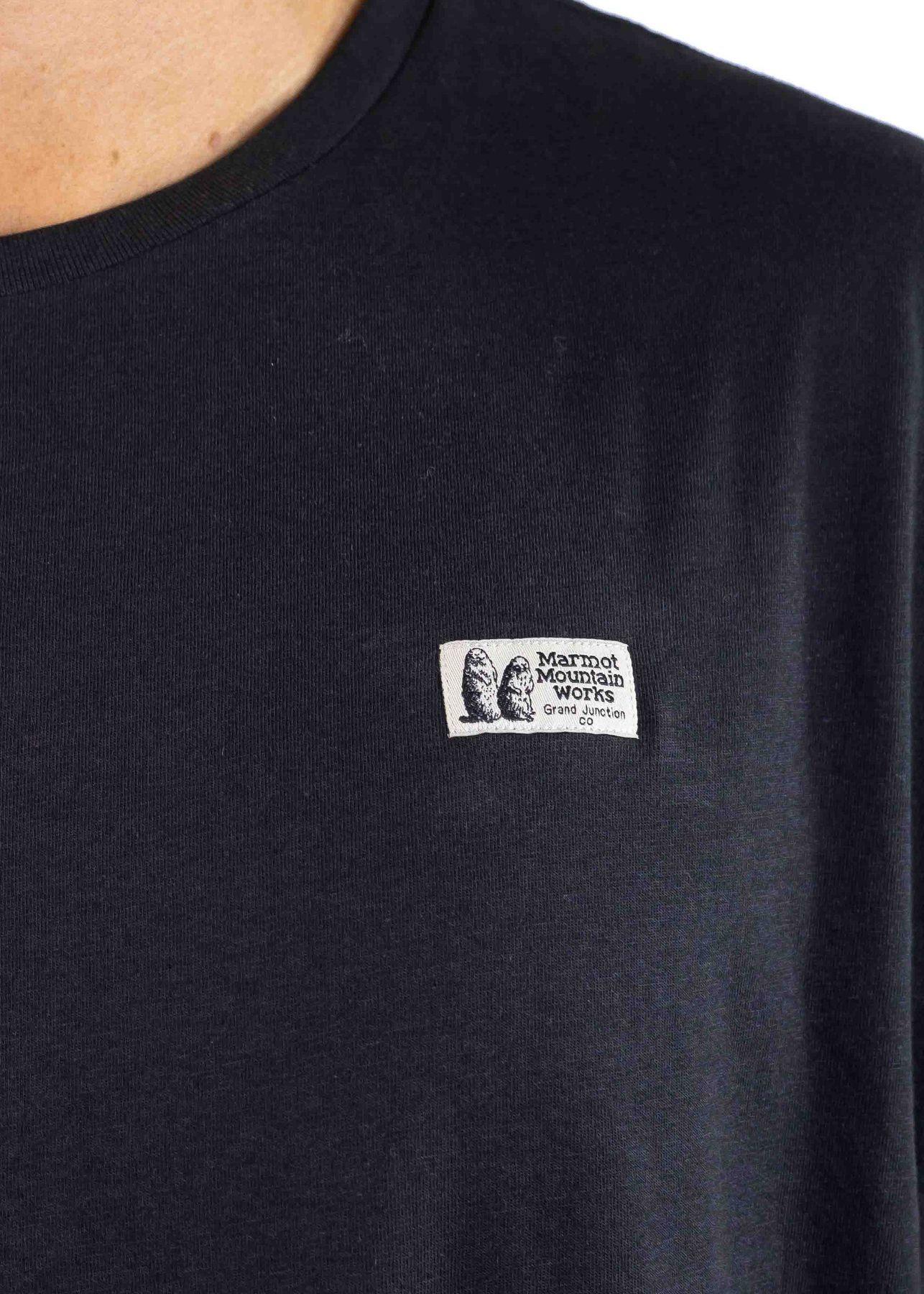 Polera Marmot Hombre Chest Label Tee Negro-3