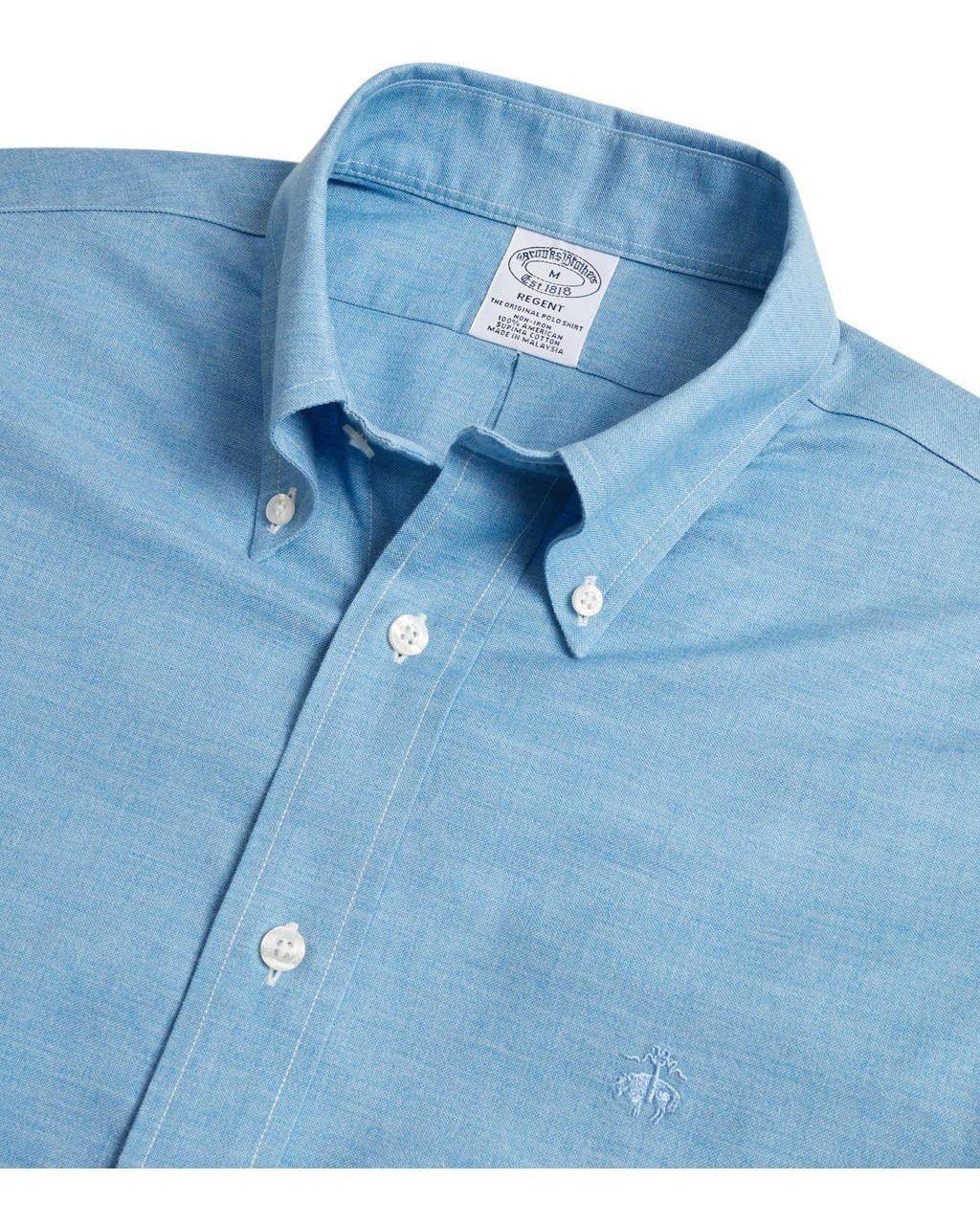 Camisa Brooks Brothers Hombre Non-iron Regent Fit- BB35 Celeste-1