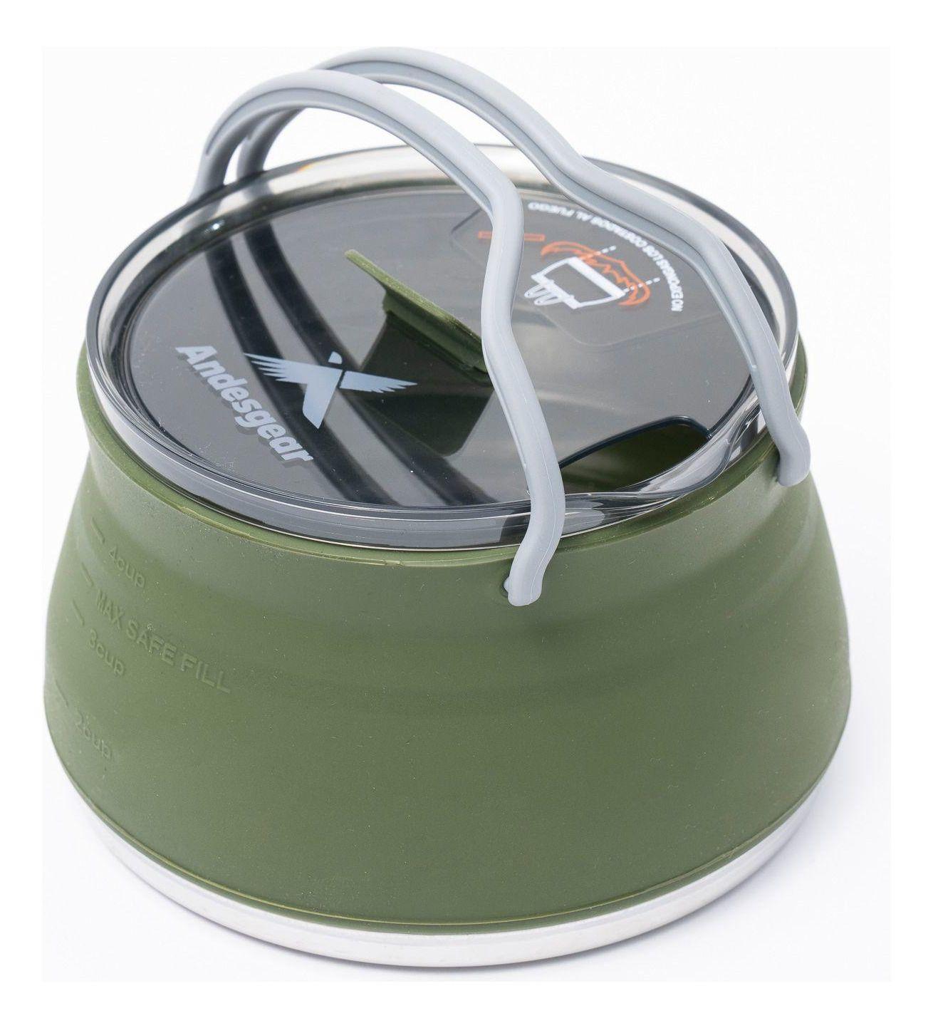 Olla Andesgear Unisex Plegable De Silicona 1l Verde-2