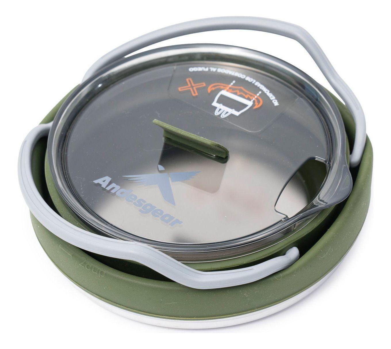 Olla Andesgear Unisex Plegable De Silicona 1l Verde-4