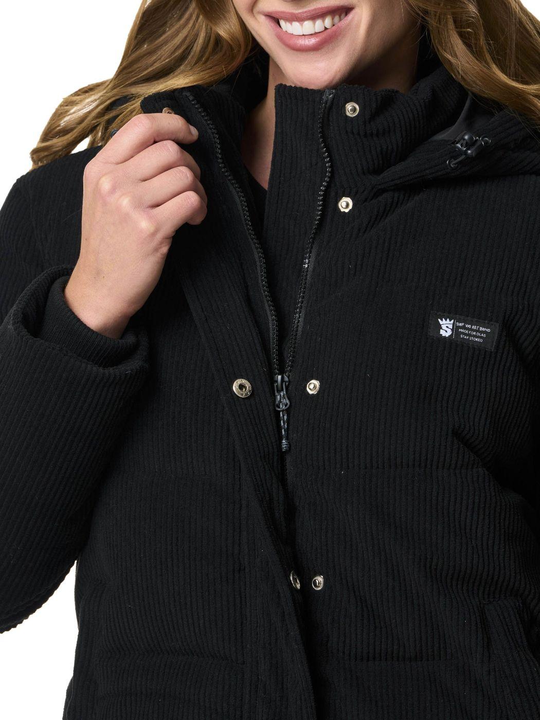 Chaqueta Stoked Mujer Flip Hoodie Negro-5